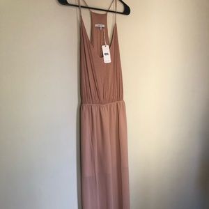 Dark Pink, halter the dress.